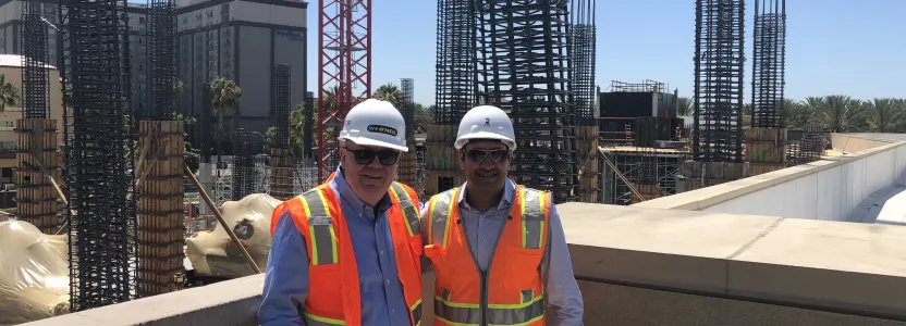 Kraft Visits JW Marriott Anaheim Construction Site