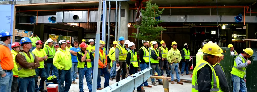 Kimpton Celebrates Final Beam Placement with Topping Off Ceremony